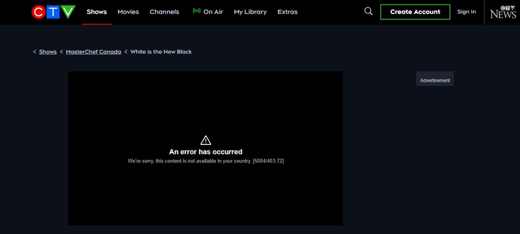 CTV error
