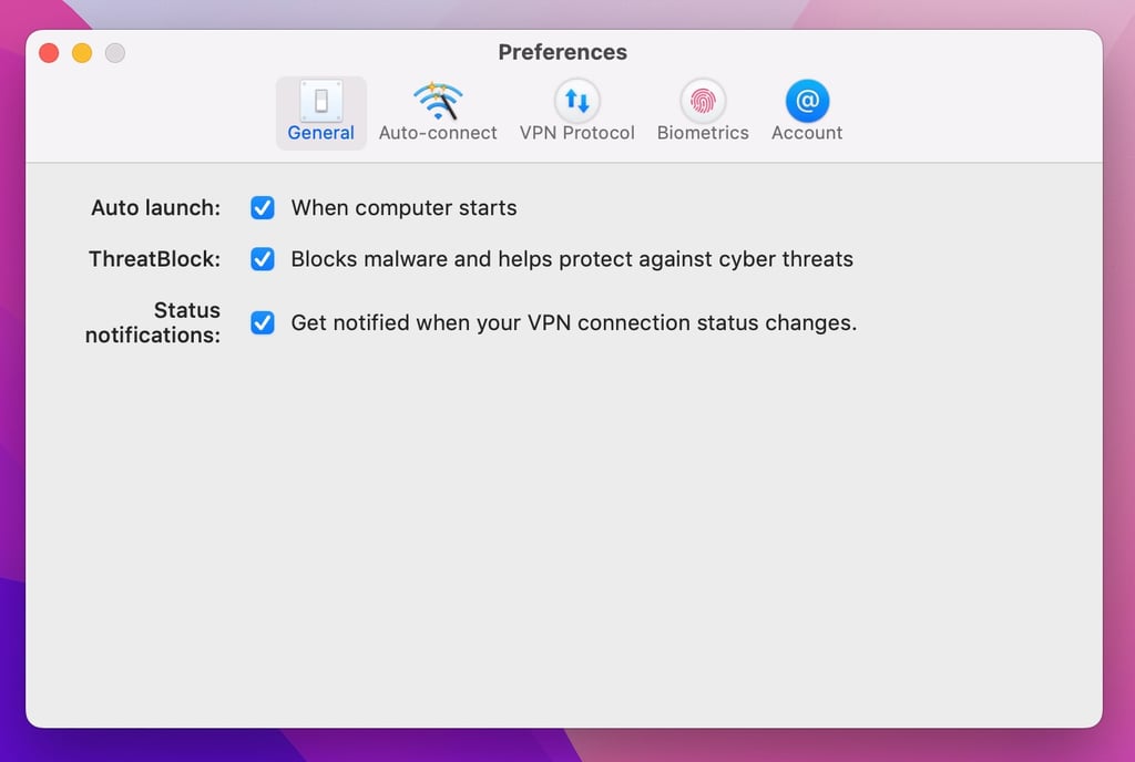 NordLayer autoconnect window