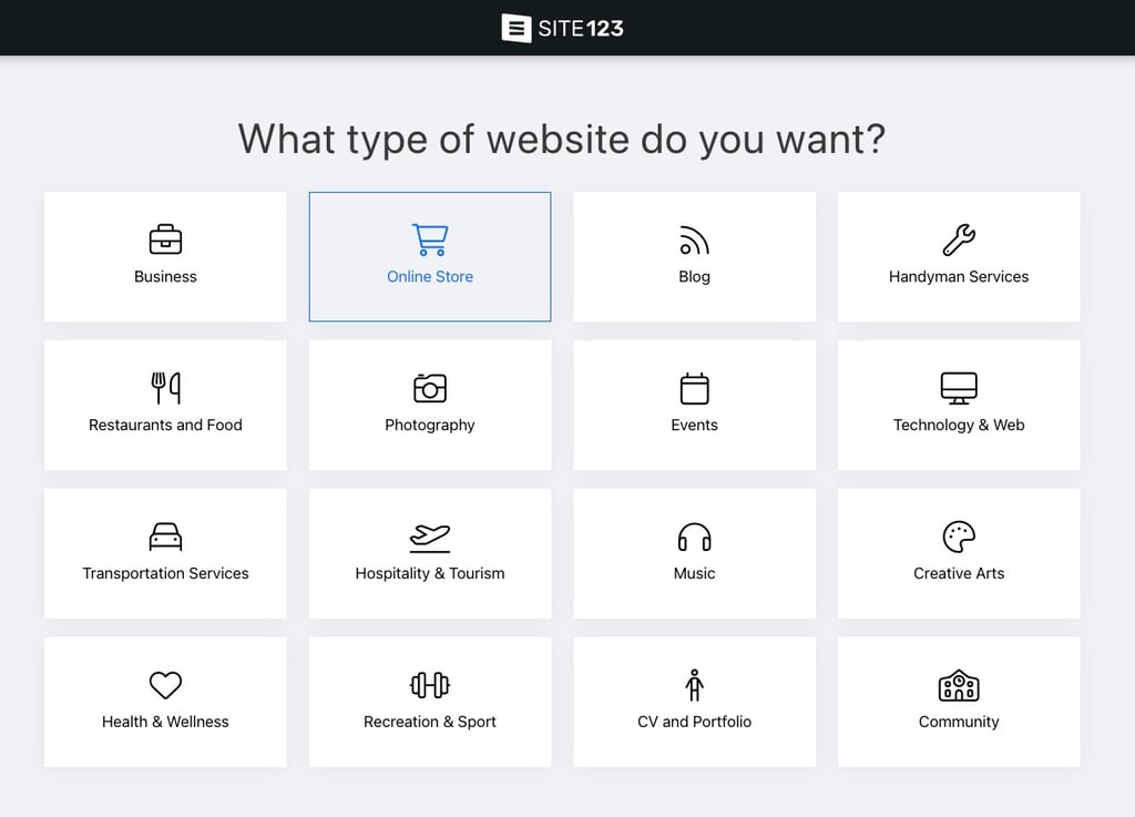 site123 ai website generator