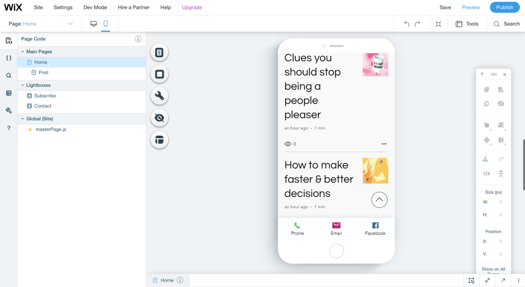 wix desktop editor