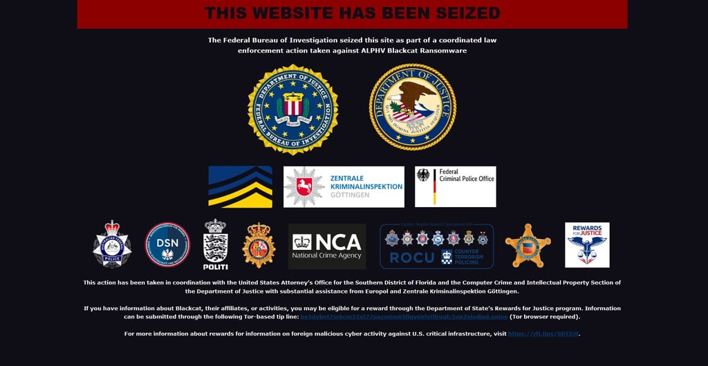 ALPHV/BlackCat FBI website seizure