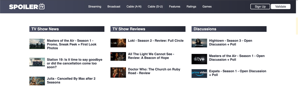 spoilertv banner