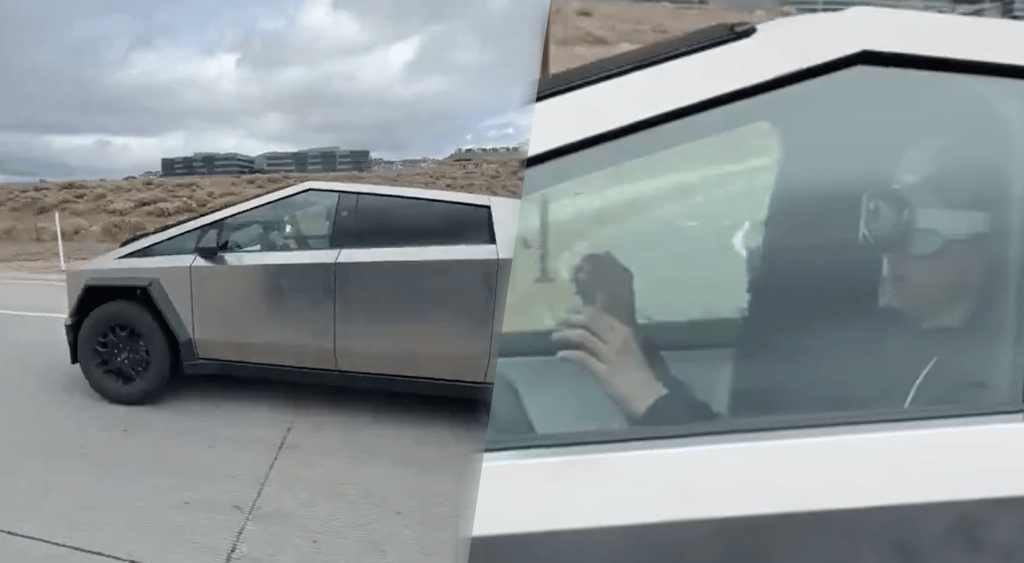 Tesla truck apple vision pro