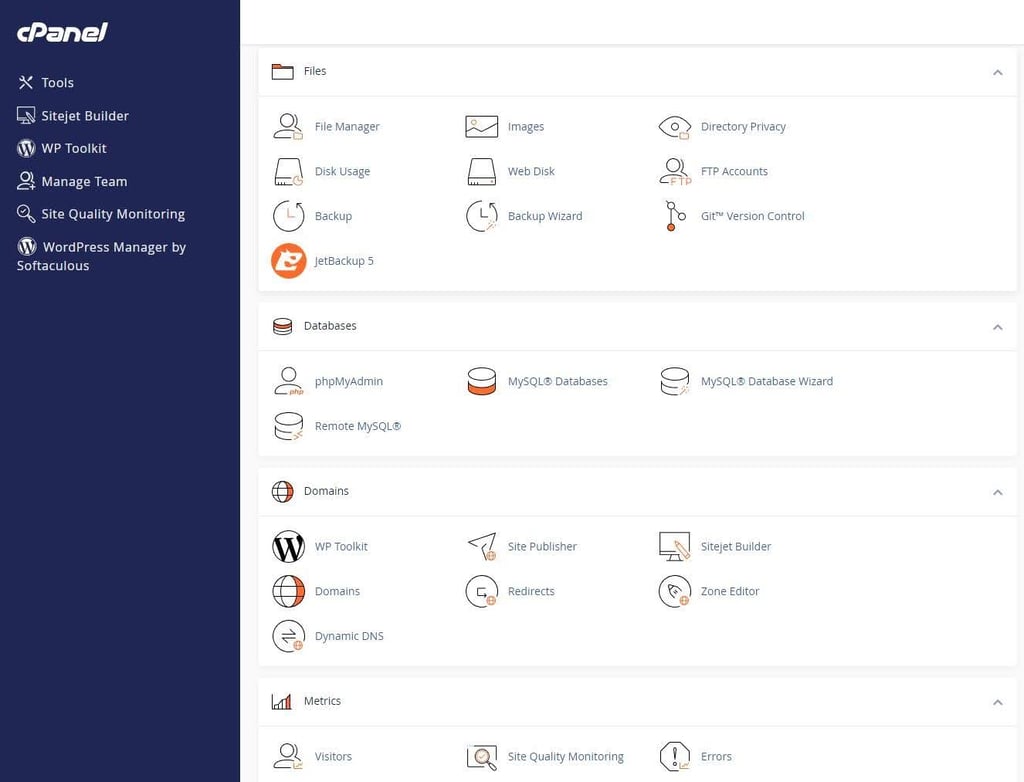 verpex website management tool