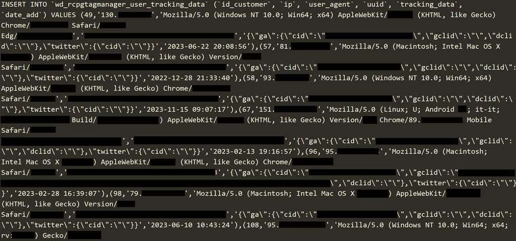 User device and network information