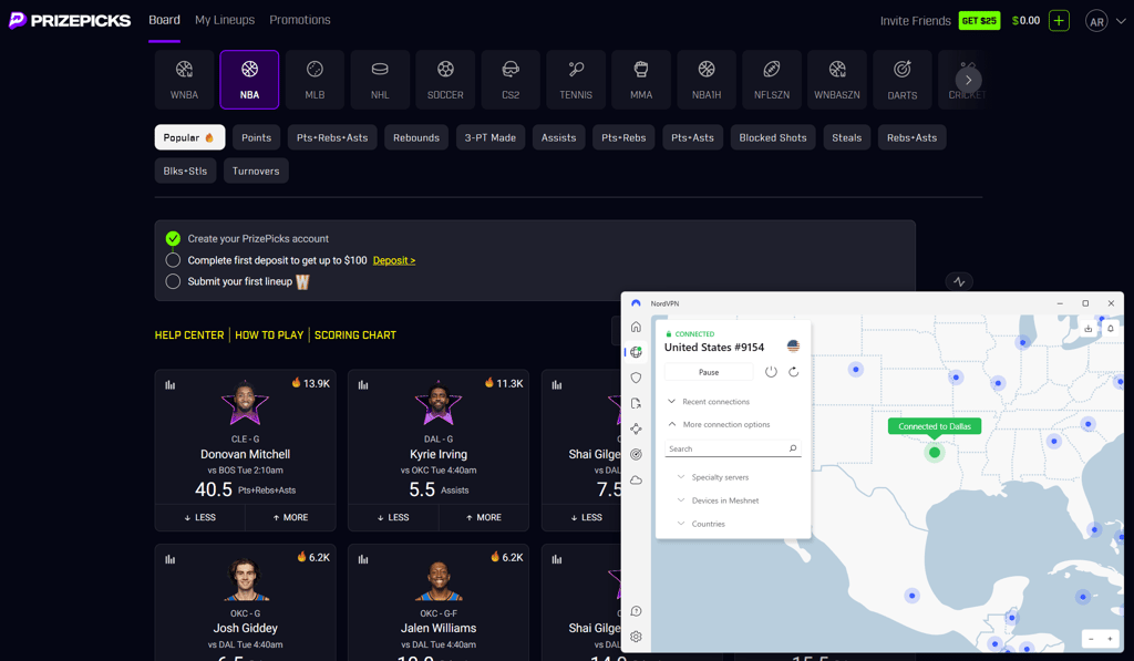 Prizepicks-nordvpn-us-dallas