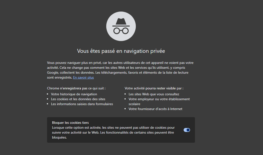 google incognito mode