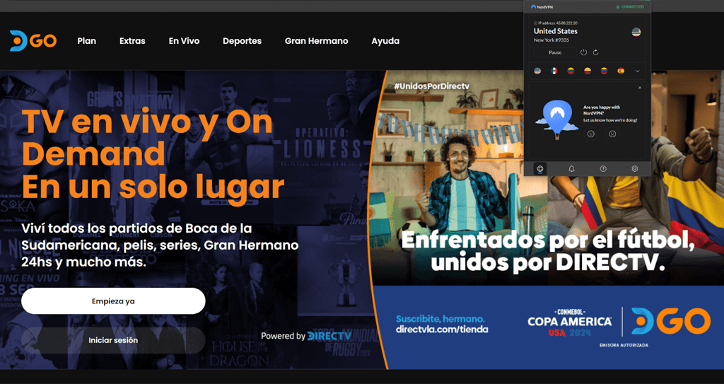 directv go nordvpn