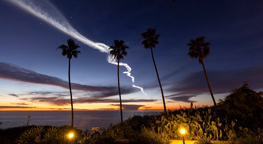 Falcon 9 rocket launch in California