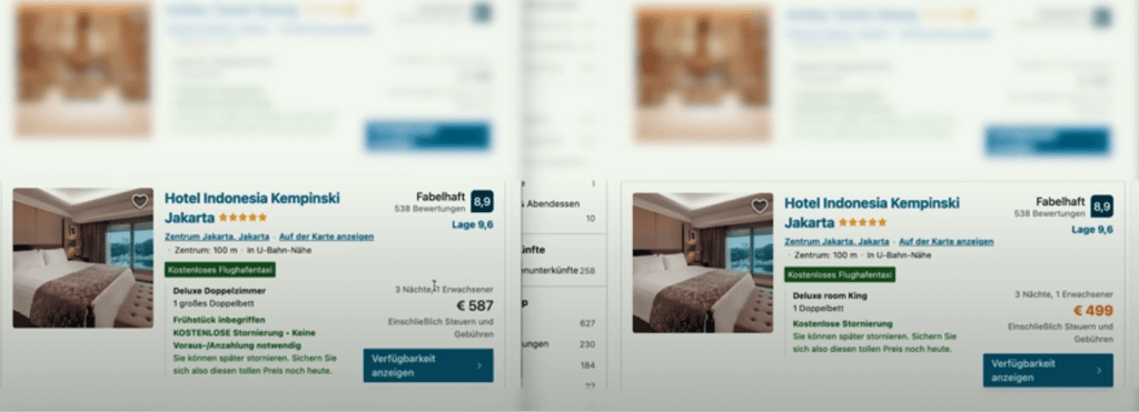price differences with vpn