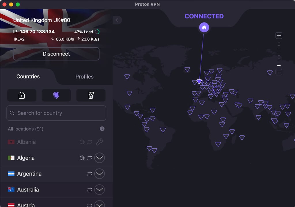Protonvpn-ios-interface