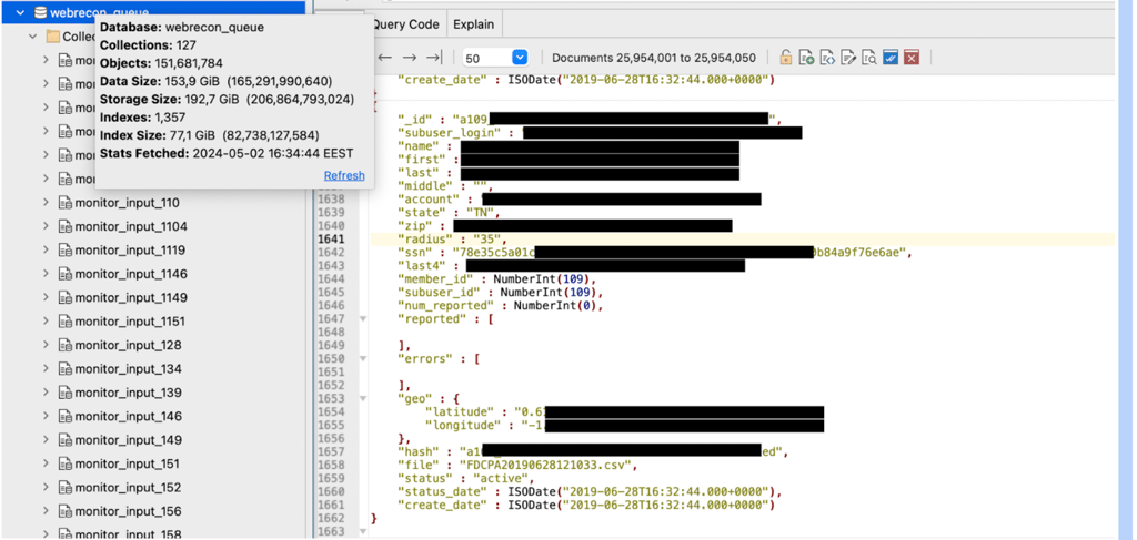 webrecon data leak