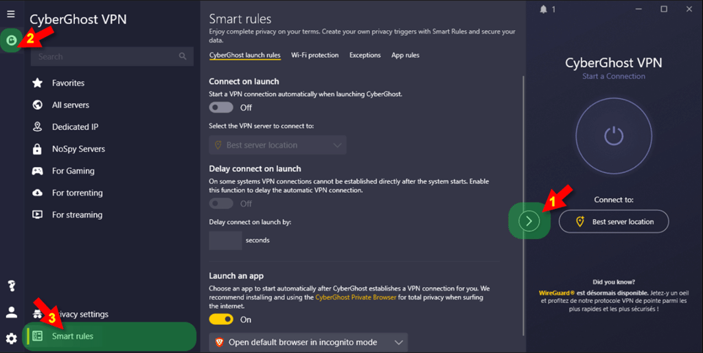 cyberghost vpn smart rules