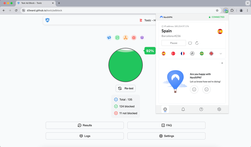 nordvpn review ad blocking test new