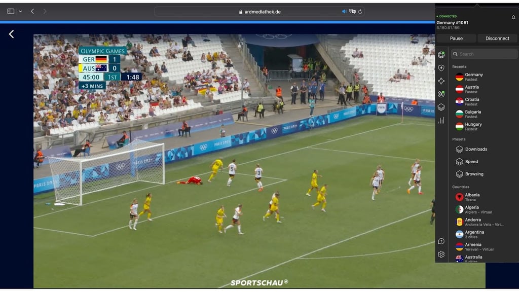 football content with vpn