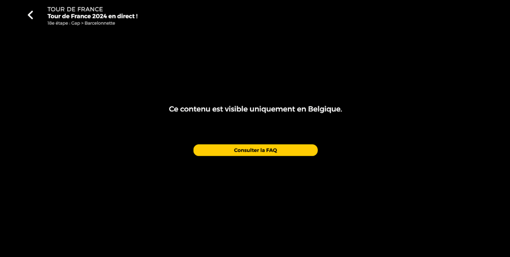 RTBF error message