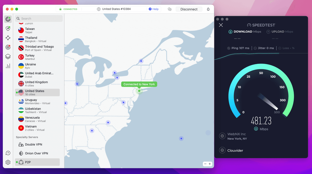 nordvpn review speed test screenshot new