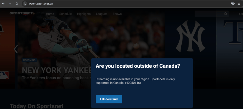 sportsnet error
