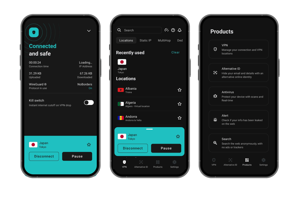 Surfshark VPN Android screenshots