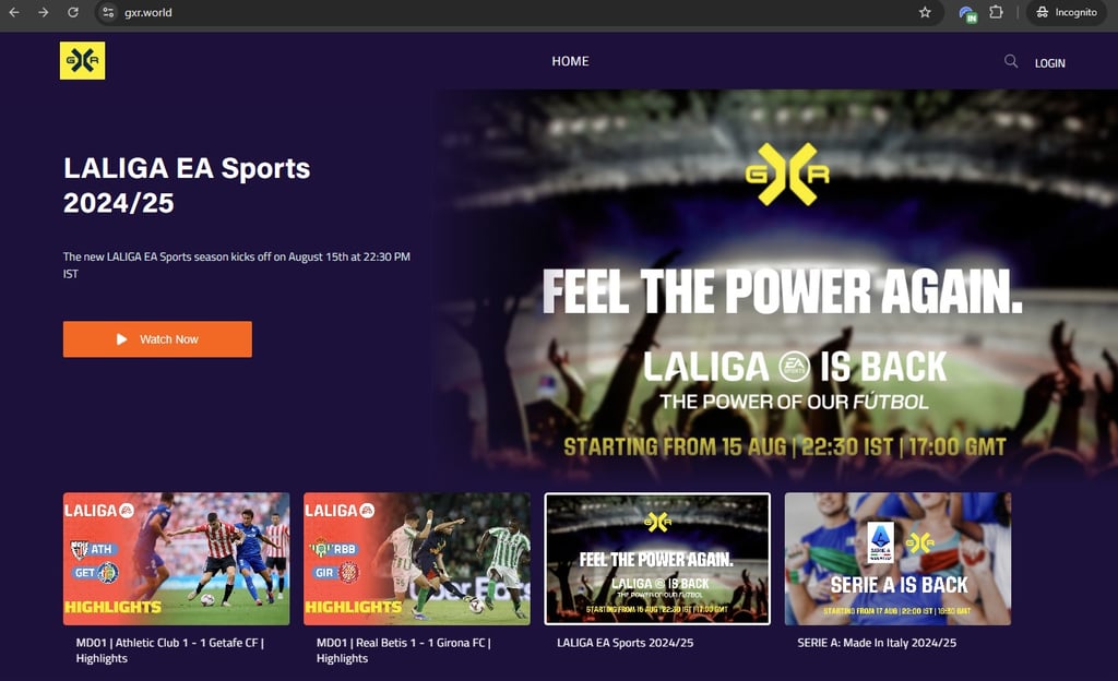 Ver La Liga con Galaxy Racer