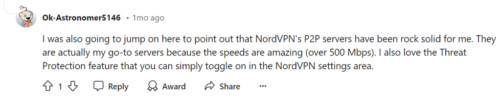 NordVPN-user-opinions-reddit-torrenting