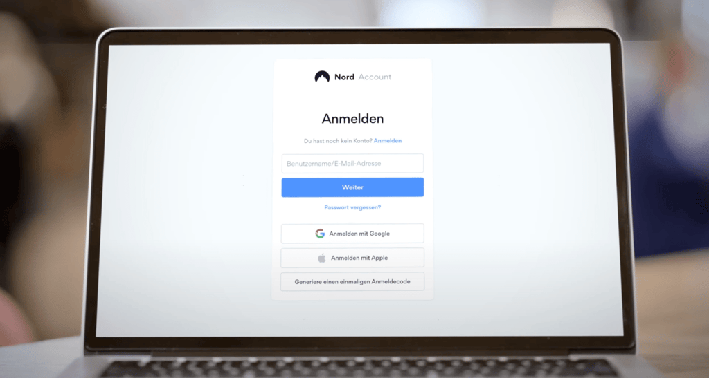 anmeldung nordvpn