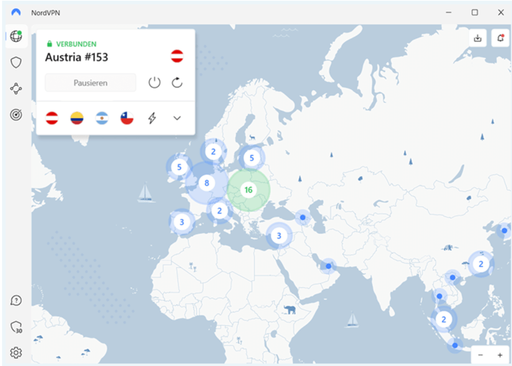 nordvpn austria server