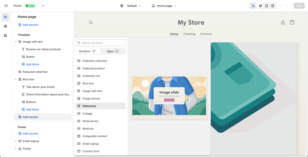 Shopify sections