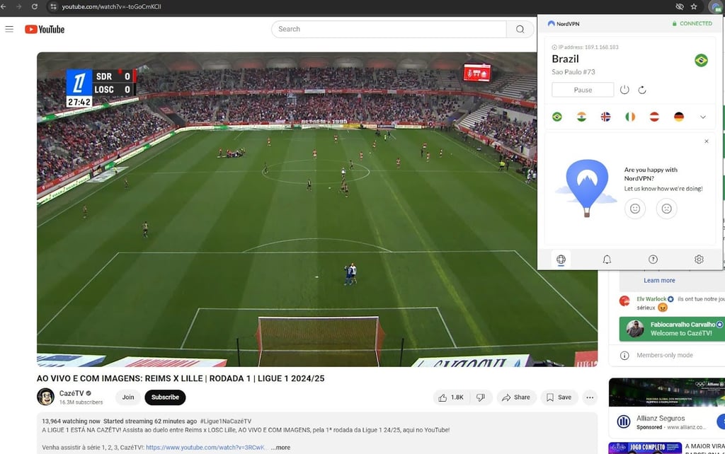 stream Ligue 1 with NordVPN