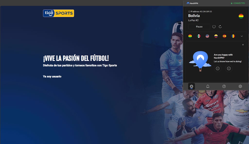 unblock tigo sports with vpn