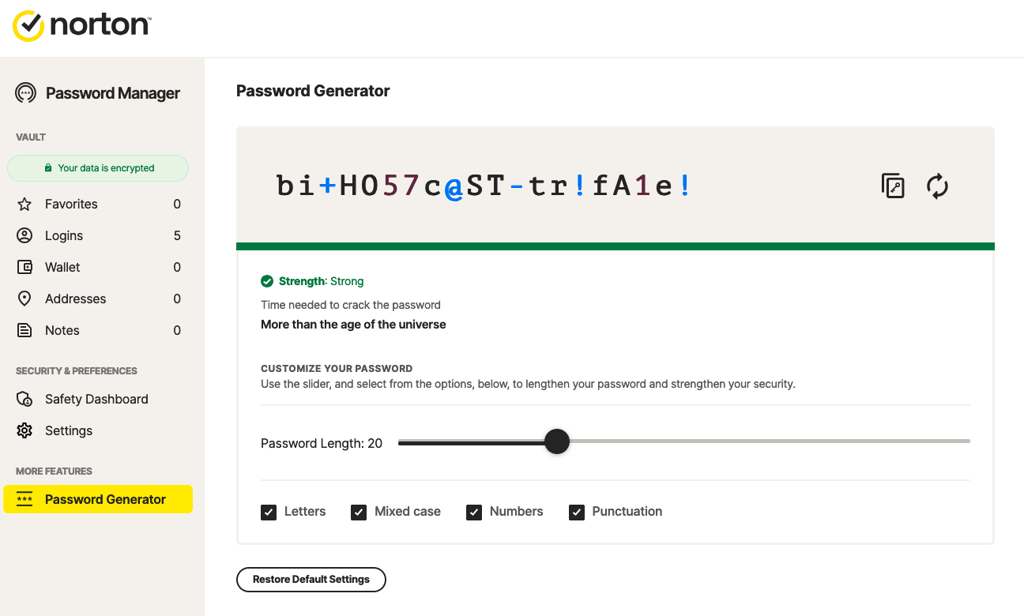 NortonPM-password-generator