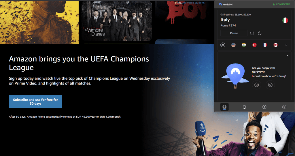 amazon uefa champions league