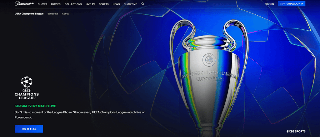 cbs sports stream champions league