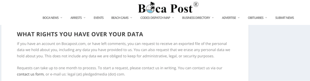Data privacy rights