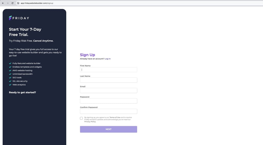 friday sign up