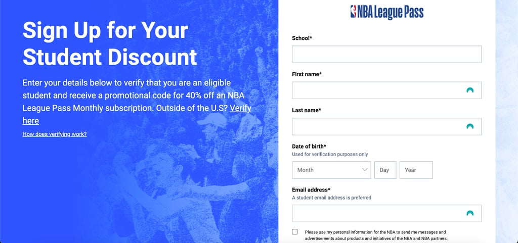 nba league pass student discount