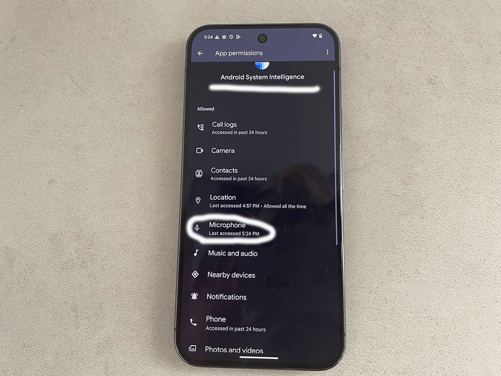 Google Pixel listening