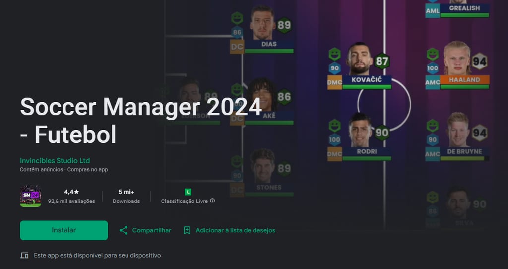 play football manager on android