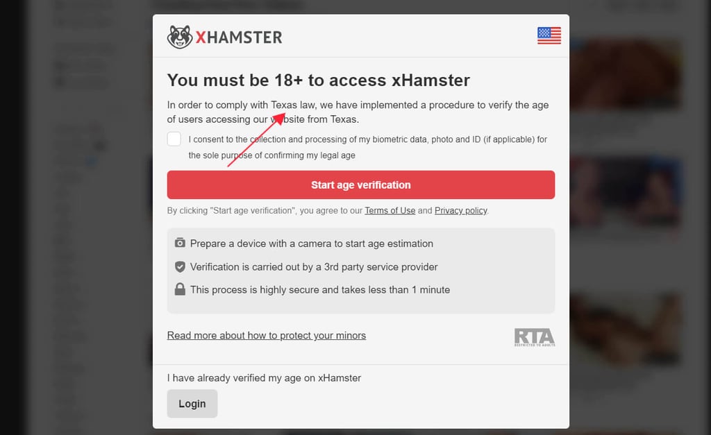 xhamster verify age