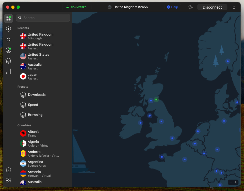 nordvpn mac servers new dark mode