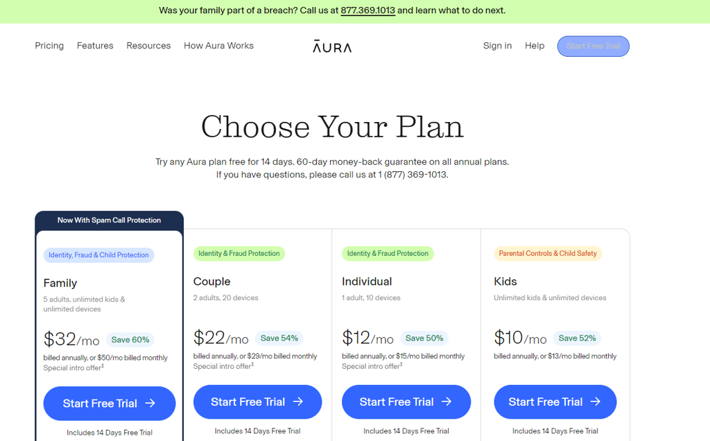 aura choose plan