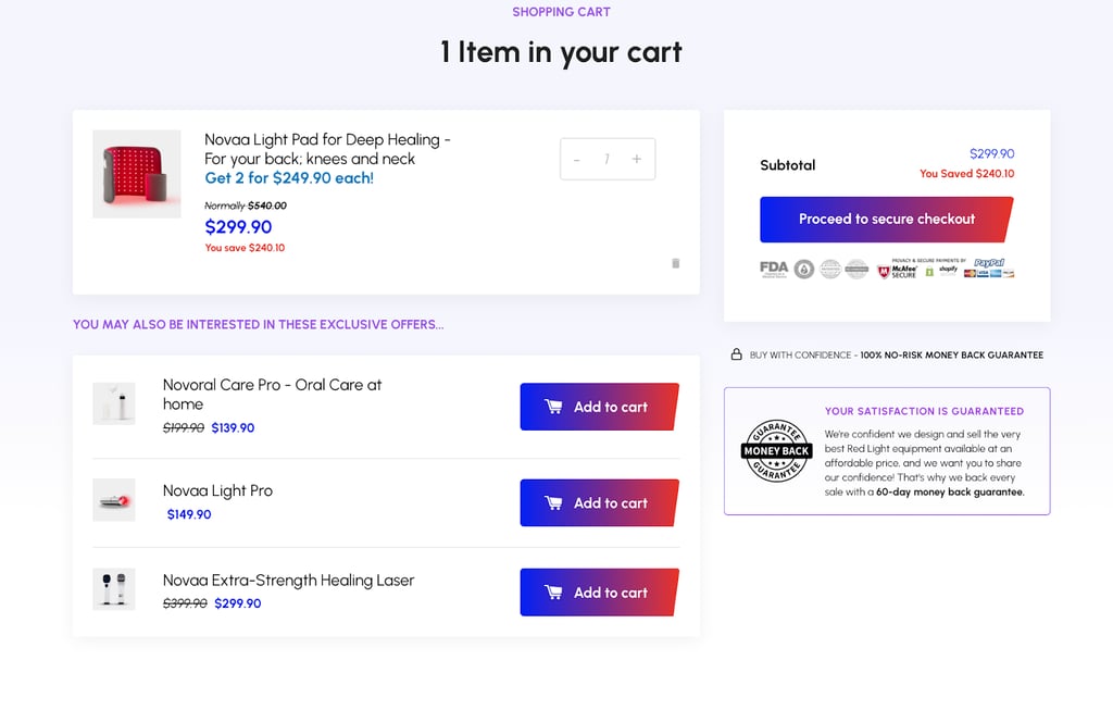 choose novaa product to buy