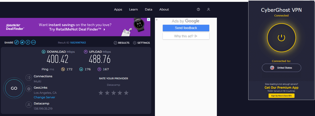 cyberghost-speedtest-extension