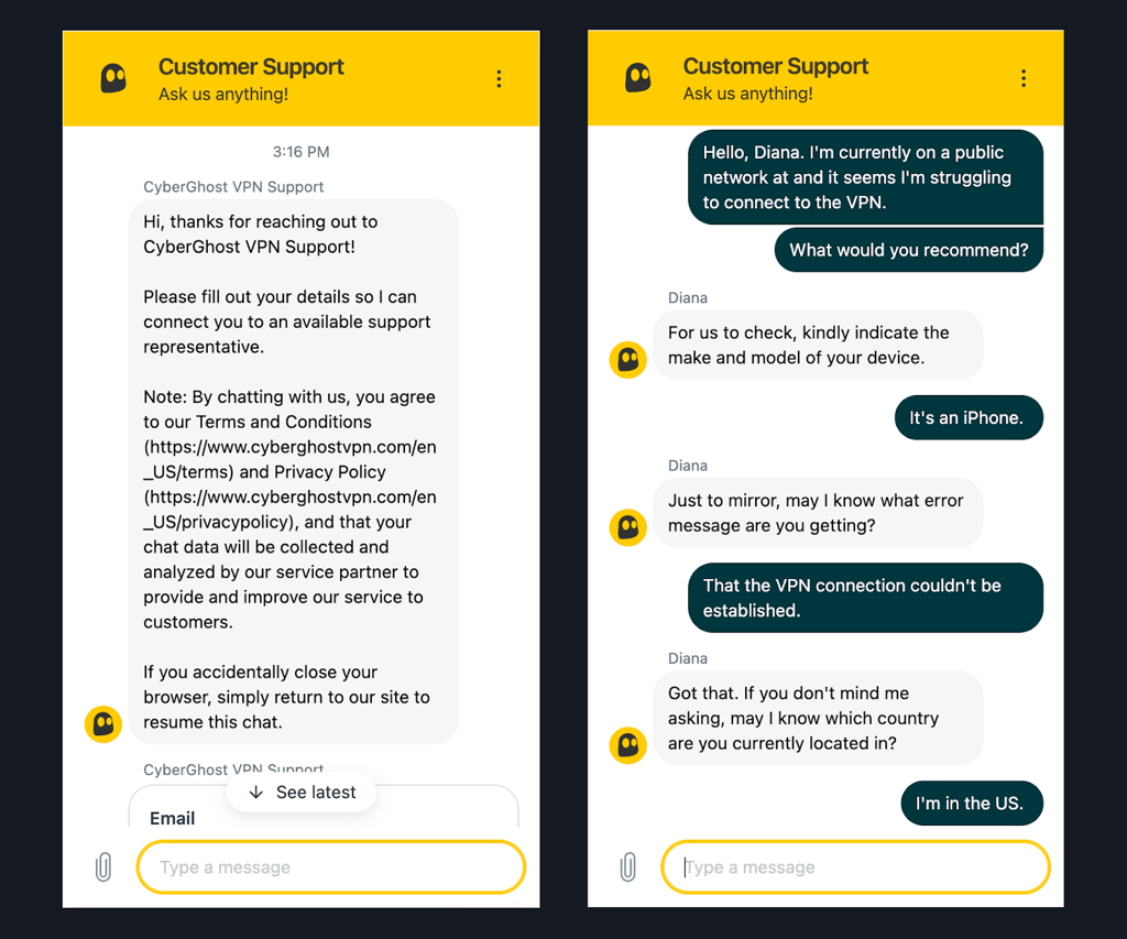 cyberghost customer support