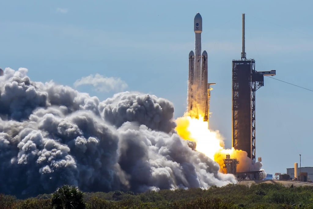 Europa Clipper Lifts Off With Fire and Smoke
