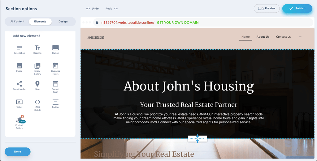 ionos web builder