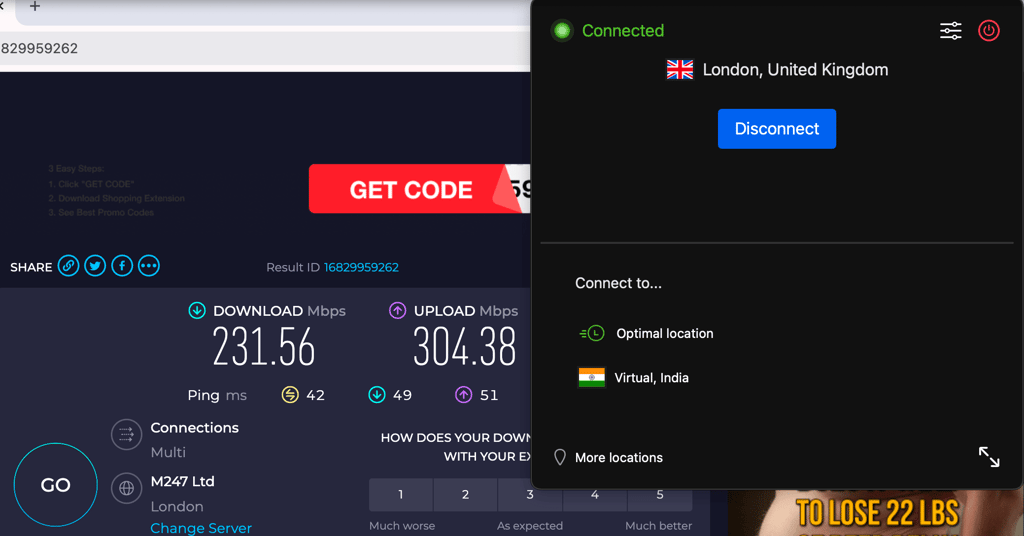 ipvanish-speedtest-extension