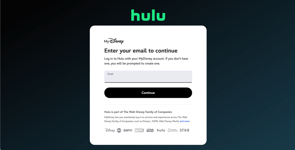 hulu login