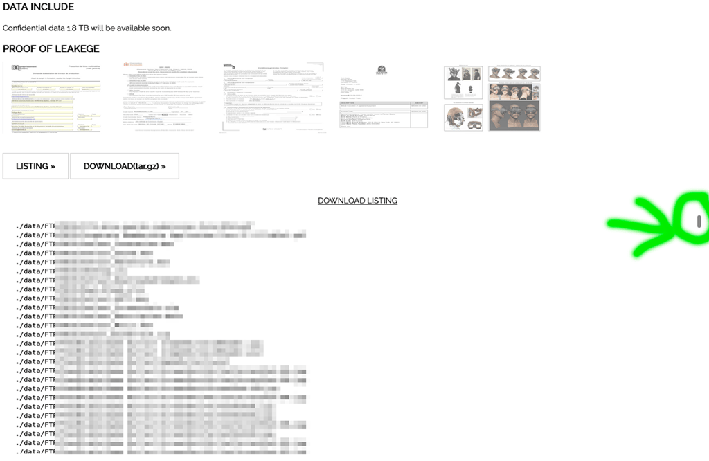 Data leak site of Nitrogen ransomware gang