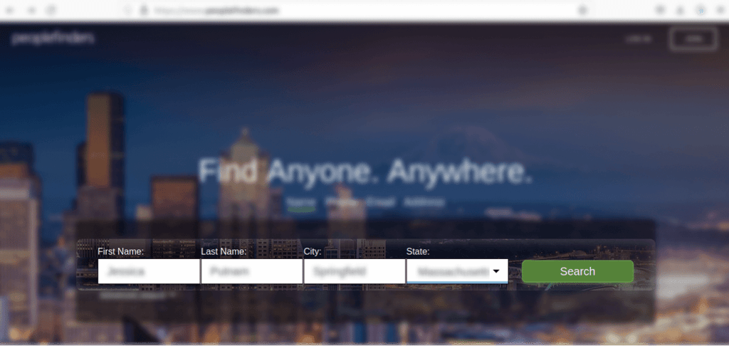PeopleFinder website